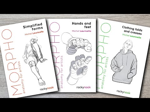 Morpho art book reviews: simplified forms, hands feet, clothing folds creases, Anatomy for artists