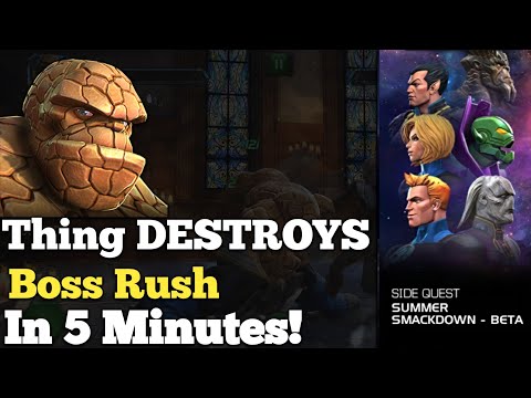 Thing DESTROYS  Summoner Smackdown Boss Rush  Week 2 In 5 Minute Again | Marvel Contest Of Champions
