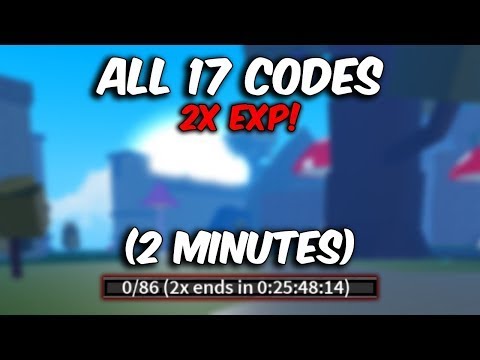 All NEW 17 2x ( Double EXP CODES ) In 2 Minutes... - Blox Fruits