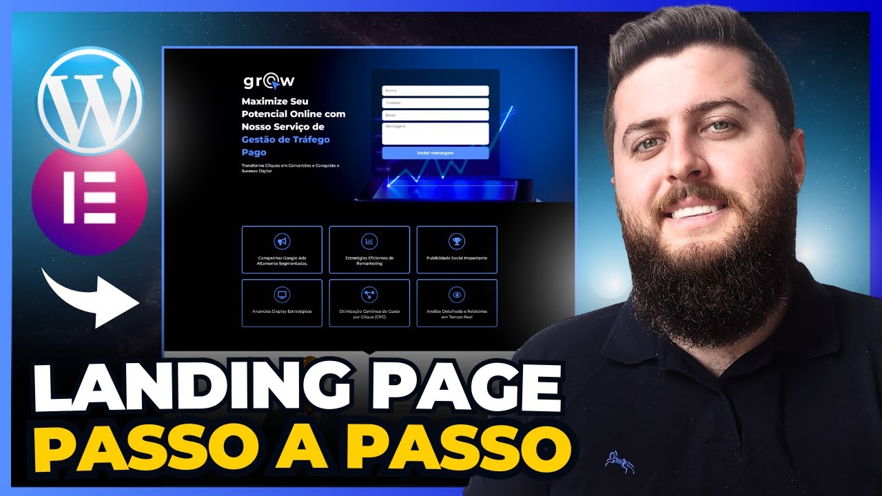 Como Criar LANDING PAGE p/ Gestor de Tráfego do Zero! Passo a Passo WordPress