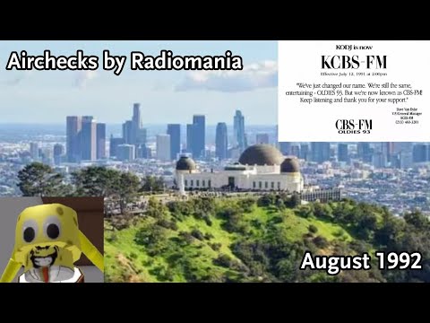 KCBS 93.1 (OLDIES 93) with Gary Reid - Los Angeles, CA - August 25th, 1992 (Part 1)