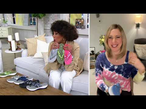 CLOUDSTEPPERS by Clarks Jersey Thong Sandals - Arla Glison on QVC