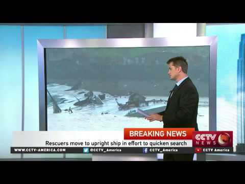 The ship salvage processing on the Yangtze