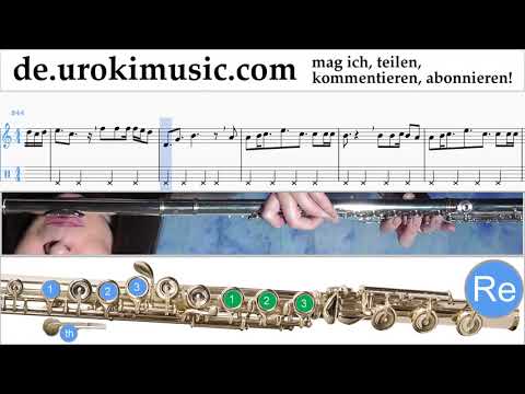 Flöte Lernen Clean Bandit - Rockabye ft Sean Paul Anne-Marie Tabulatur Teil#2 um-i995