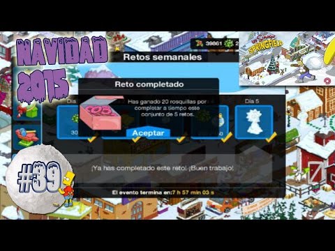 Los Simpson Springfield "Navidad'15: Cap. 39 - El Regalo extra y 20 rosquillas de reto semanal"-Tony