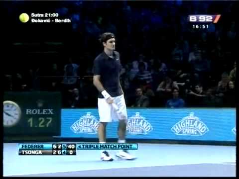 Roger Federer vs Jo-Wilfried Tsonga - ATP London 2011. Highlights