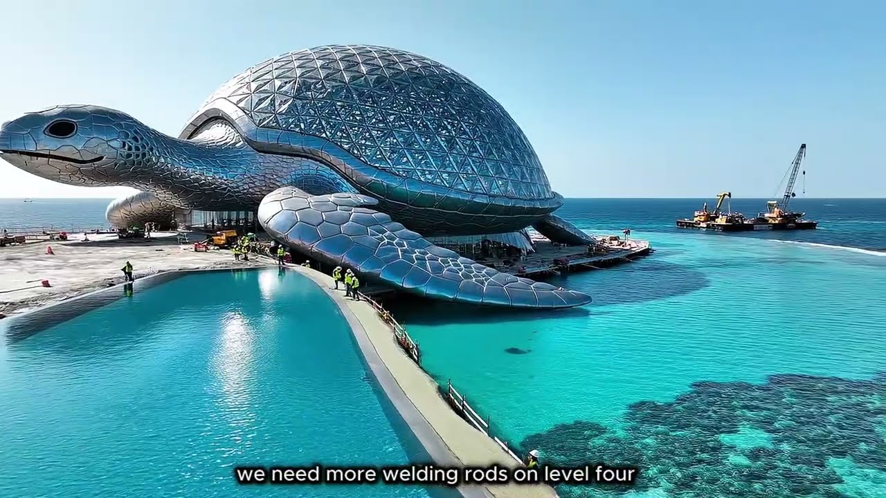 Giant Turtle Island Resort Construction: Inside the Impossible Coastal Extension!