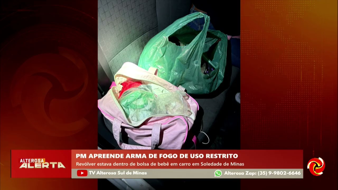 Arma de uso restrito com casal e bebê em Soledade de Minas