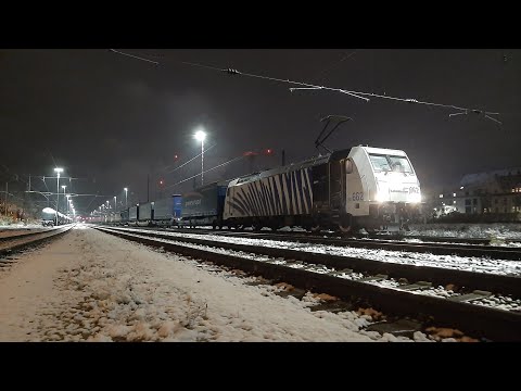 Führerstandsmitfahrt über die Werntalbahn und Schweinfurt nach Fürth im ersten Schnee, Teil 1