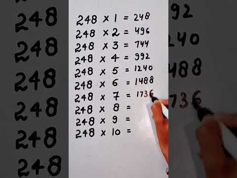 write the Table of 248 in 19 second only..#maths #hack #mathstricks ‎@study_care0 