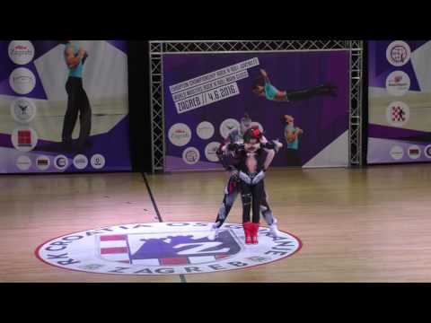 KONDRASHIN Alexey   KOZLOVA Darina  Zagreb 2016 World Masters RR Main Class Foot technique