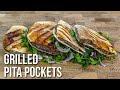 Easy grilled meat Pita Pockets - Lebanese Arayes with a spiced meat filling
