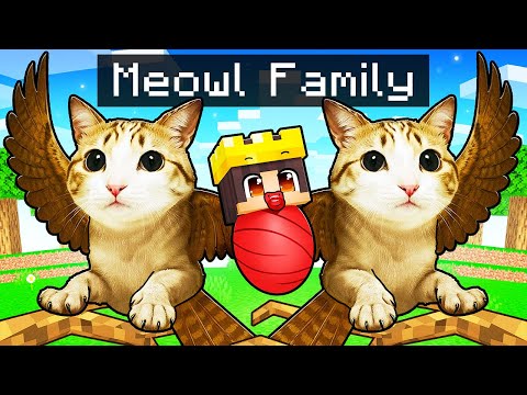 Having a MEOWL BRAINROT FAMILY in Minecraft!