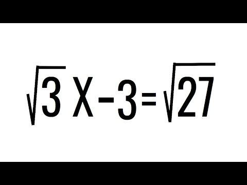 ¿SABES RESOLVER ESTA ECUACIÓN DE PRIMER GRADO CON RAÍCES CUADRADAS? Matemáticas Básicas