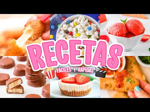 RECETAS FACILES y RAPIDAS para ver PELICULAS o SERIES! Snacks, postres y aperitivos sin horno