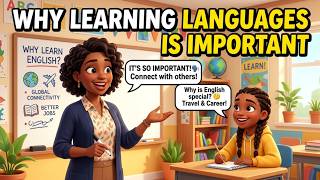 Learn English with  podcasts Let's Talk About Why Learning Languages Is Important(B1-B2)