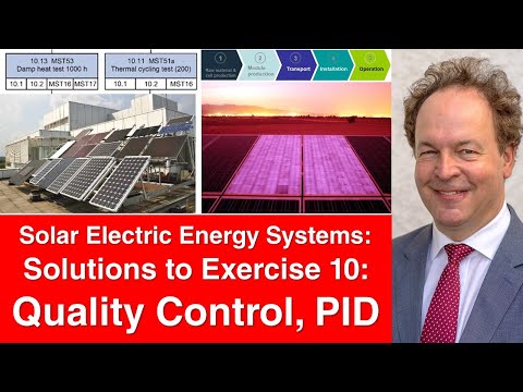 Exercise 10 of Lecture Solar Electric Energy Systems: PV Quality