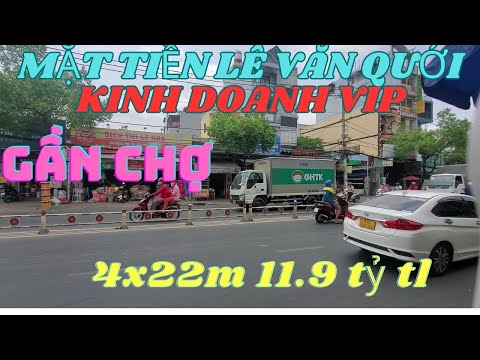 (RẺ NHẤT)MẶT TIỀN đường lê văn quới cực vip 4x22m Lửng cho thuê 20 tr/tháng 11.9