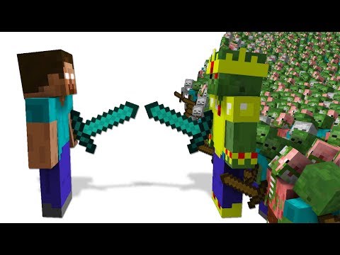 HEROBRINE VS 10000 TANE FARKLI ZOMBİ KIYAMETİ! 😱 - Minecraft