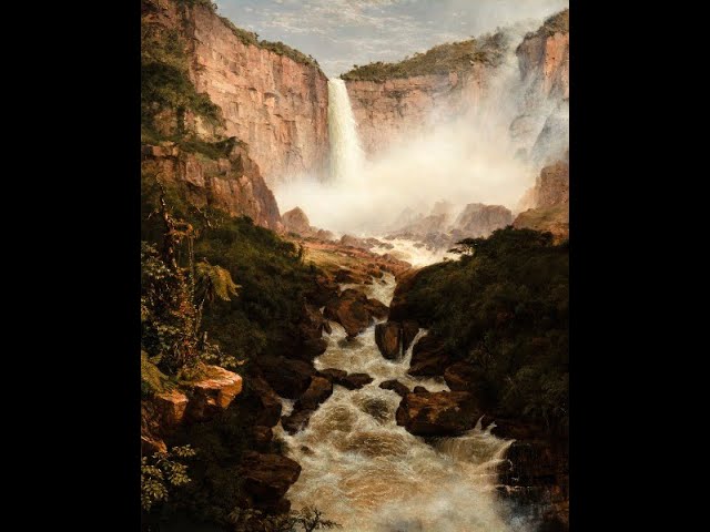 Vídeo relacionado con Póster enrollado con cataratas de Tequendama, cerca de Bogotá, Nueva Granada por la iglesia de Frederick Edwin, 76 x 101 cm