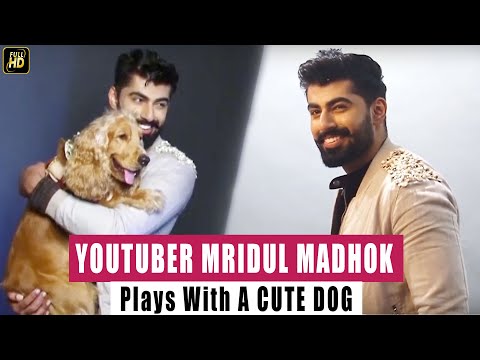YouTube Star MRIDUL MADHOK Plays With A CUTE DOG For Amit Khanna's 2021 Calendar