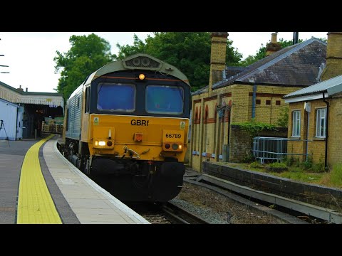 Gbrf class 66789/66776 pulling welded rails through Faversham 30/05/21. (6G10)