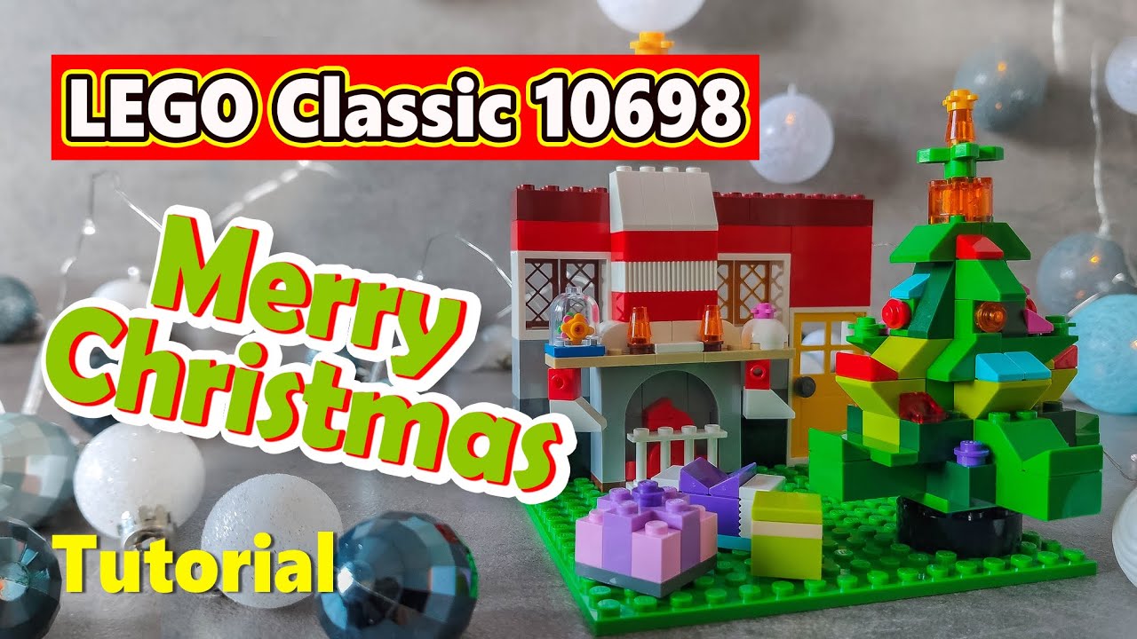 Lego Tutorial CHRISTMAS TREE, PRESENTS and FIREPLACE (moc) | LEGO Classic 10698