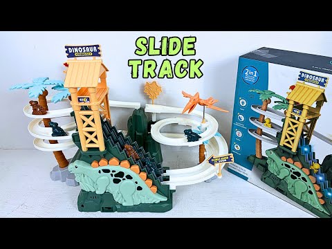 6 Minutes Satisfying with Unboxing dinosaur🦖 Slide Track Playset Adventure! Toy Collection ASMR