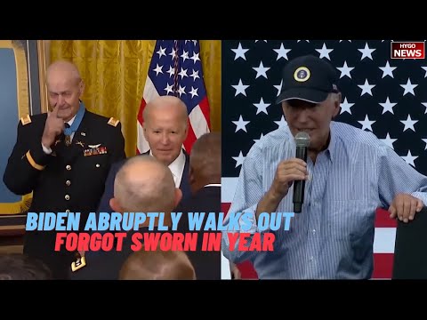 Biden Abruptly Walks Out of Medal of Honor Ceremony Before Benediction; Forgot What Year He Was Sworn In