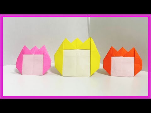 「名札」の折り方【簡単で可愛い】【字幕解説あり】