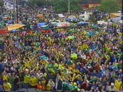 Comemoração da torcida brasileira BRASIL PENTACAMPEÂO.
