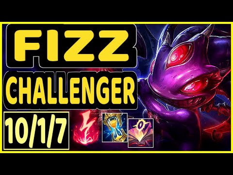 FIZZ - 10/1/7 KDA MID CHALLENGER GAMEPLAY - BR