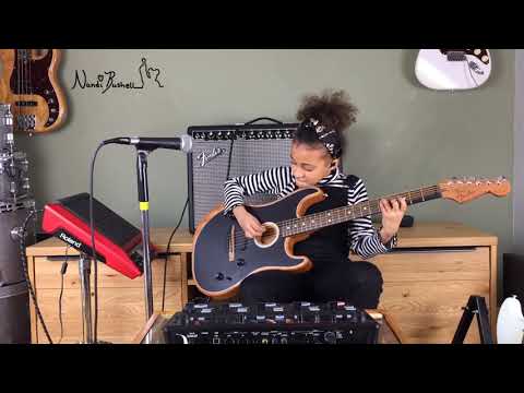 Creep by Radiohead - Boss RC 505 - Fender Accoustasonic - Mustang - Roland SPDSX - 9 Years Old