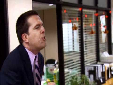 Andy punches hole in wall