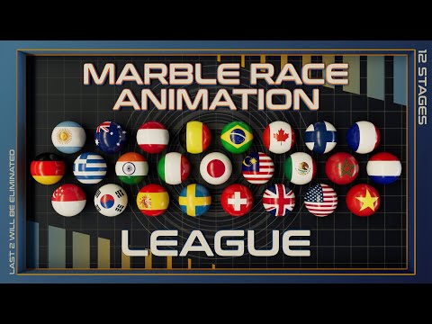 COUNTRIES MARBLE RACE 3D - LEAGUE - ALGODOO STYLE