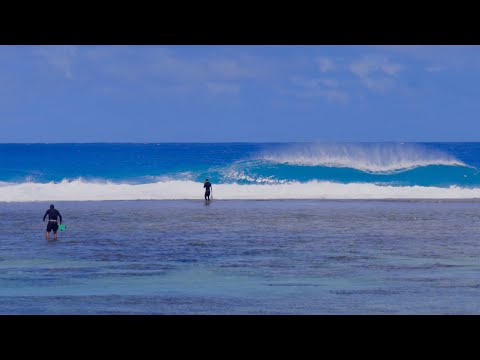 WE SURFED IT SHALLOW, HEAVING AND NOBODY AROUND ANOTHER REMOTE REEF EXPLORED. 
