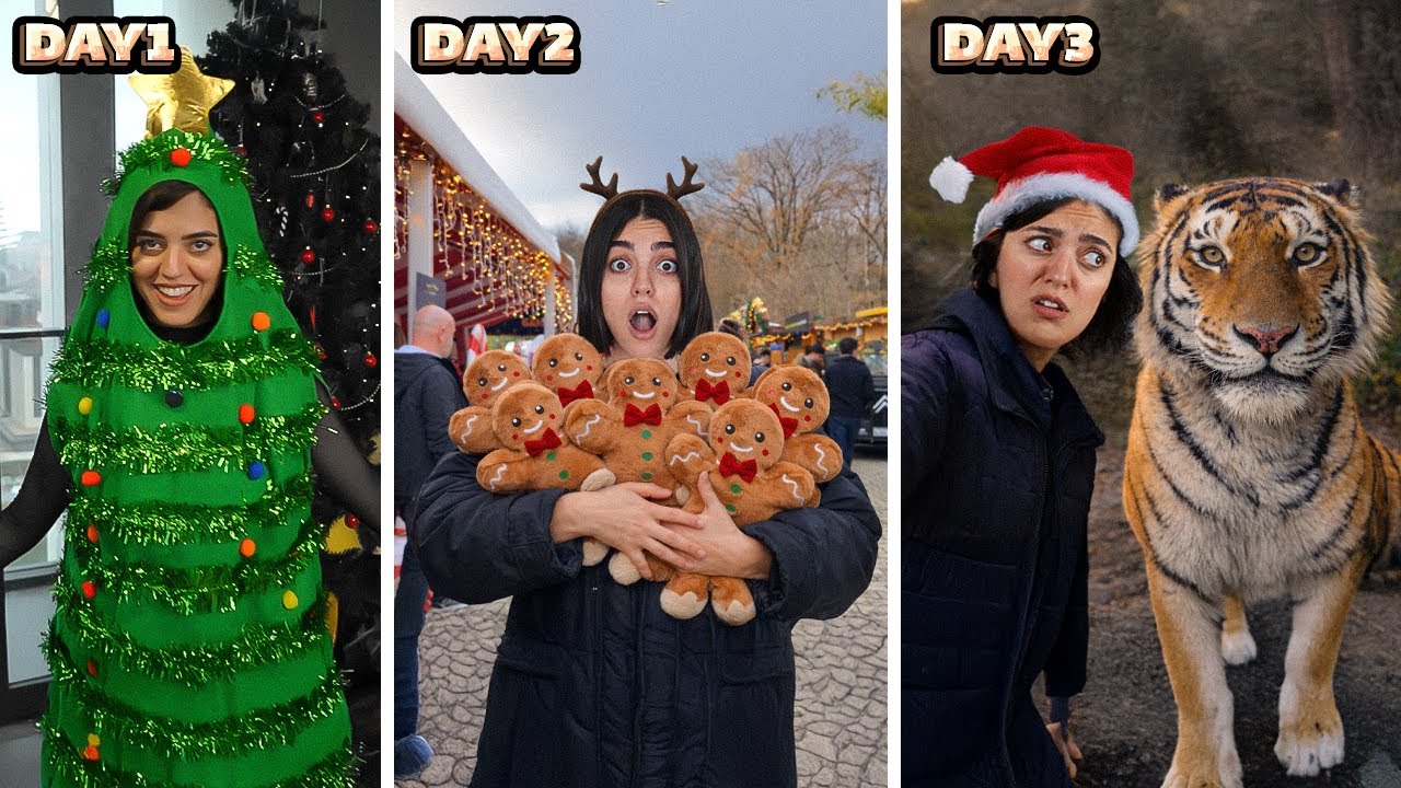 درخت شدم همه شانسی های کریسمسی رو باز کردم 🎄 ولاگ هفتگی از تو دهن شیر تا برد ش
