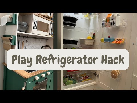 Play Refrigerator Hack | Ikea Billy Bookcase Hack *finely finished our play kitchen area!!*
