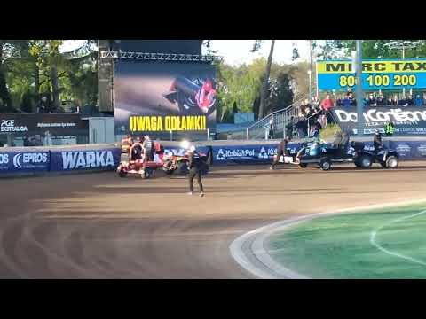 2024-04-14  bieg 13 ZOOleszcz GKM Grudziądz - Orlen Oil Motor Lublin Kraksa JASON DOYLE pod bandą