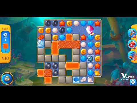 Fishdom. 8654 level no boosters and diamonds. 14 moves
