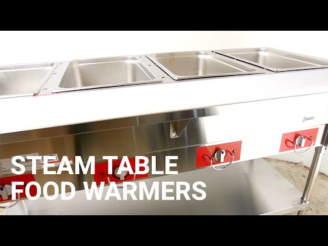 Video thumbnail for 44" Electric Steam Table with Cutting Board and Undershelf