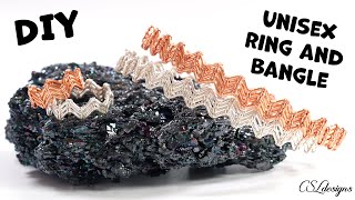 Zig zag wirework ring and bangle tutorial ⎮ Perfect for him and her ⎮ Unisex