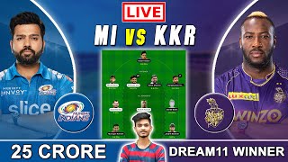 MI vs KKR LIVE Dream11 Team | MI vs KKR Dream11 Prediction | Dream11 | Dream11 Team | IPL 2022