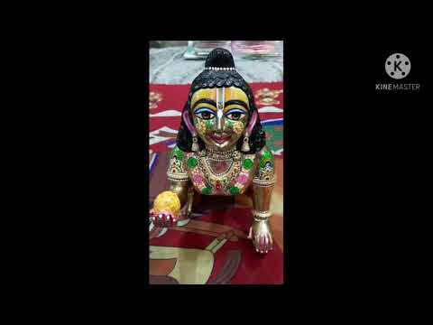 Golden krishna 18 inch brass laddu gopal statue, for worship