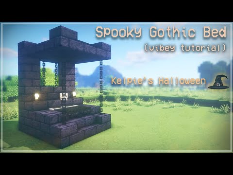 Kelpie The Fox - Kelpie's Halloween 👻🕯💀 Gothic Bed | Minecraft Mini Build Easy Tutorial