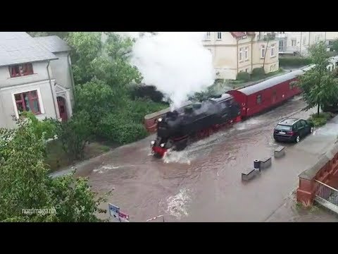 Molli im Hochwasser 2019