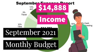 September 2021 Budget with me | $14,888 Income | $8,200 to Savings!