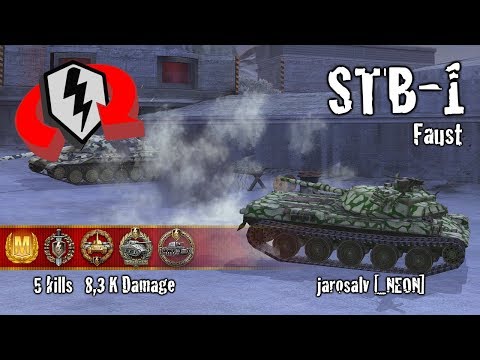 WoT Blitz STB-1 - 5 Kills 8,3k Damage Replay