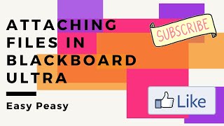 How to Attach a Document in Blackboard Ultra (Attach a file in BB Ultra)