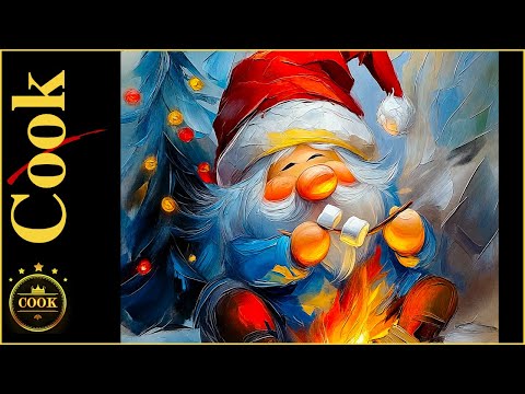 How to Paint Santa's Cozy Campfire the Day After Christmas Acrylic Painting #SantaGnomePainting